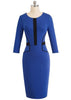 Vestido Tubinho Bicolor Moda Evangelica