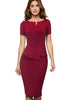 Vestido Peplum Midi na Cintura