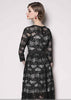 Vestido Midi Renda Preto Manga Longa Festa