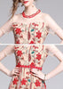 Vestido de Tule Bordado com Flores para Festa