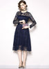 Vestido Midi Renda com Cinto
