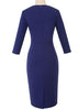 Vestido Midi Tubinho com Manga Social