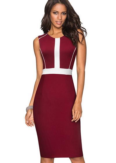 Vestido Midi Tubinho com Recorte na Frente
