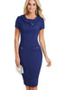 Vestido Midi Tubinho Social Elegante Manga Curta