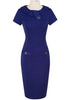 Vestido Midi Tubinho Social Elegante Manga Curta