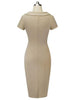 Vestido Midi Tubinho Social Elegante Manga Curta