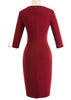 Vestido Evangélico Midi Tubinho Social Duas Cores