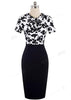 Vestido Evangelico Social Midi Tubinho Gola Laço