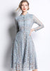 Vestido Midi Evase Moda Evangelica Renda Guipir
