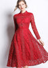 Vestido Midi Evase Moda Evangelica Renda Guipir