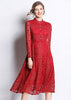 Vestido Midi Evase Moda Evangelica Renda Guipir