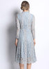 Vestido Midi Evase Moda Evangelica Renda Guipir