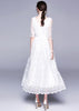Vestido de Renda Branco Longo para Casamento Civil
