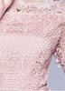 Vestido Midi Elegante Evasê Renda Guipir Rose Festa