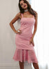Vestido Midi Renda com Babado na Barra para Festa