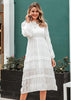 Vestido Branco Midi com Manga