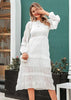 Vestido Branco Midi com Manga