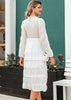 Vestido Branco Midi com Manga