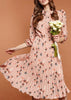 Vestido Evangélico Midi Floral Gola Laço