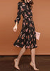 Vestido Evangélico Midi Floral Gola Laço