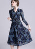 Vestido Acinturado Midi Renda Manga Longa
