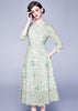 Vestido Evase Midi Renda Moda Evangelica