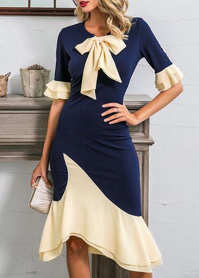 Vestido Evangélico Midi Social Babado Manga Curta