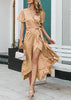 Vestido Envelope Midi com Babado