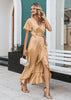 Vestido Envelope Midi com Babado