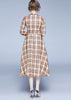 Vestido Evasê Xadrez Midi Moda Evangelica