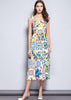 Vestido Midi Estampado Floral