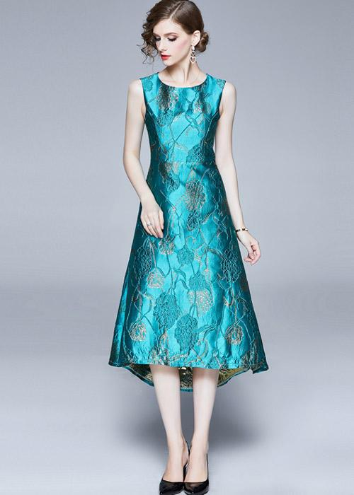 Vestido Midi Mullet em Jacquard para Festa