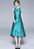 Vestido Midi Mullet em Jacquard para Festa