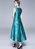 Vestido Midi Mullet em Jacquard para Festa