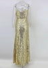Vestido Longo Festa Madrinha de Paetê com Fenda