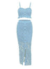 Conjunto Cropped e Saia Longa Renda
