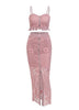 Conjunto Cropped e Saia Longa Renda