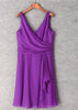 Vestido Curto De Chiffon Plissada Pronta Entrega